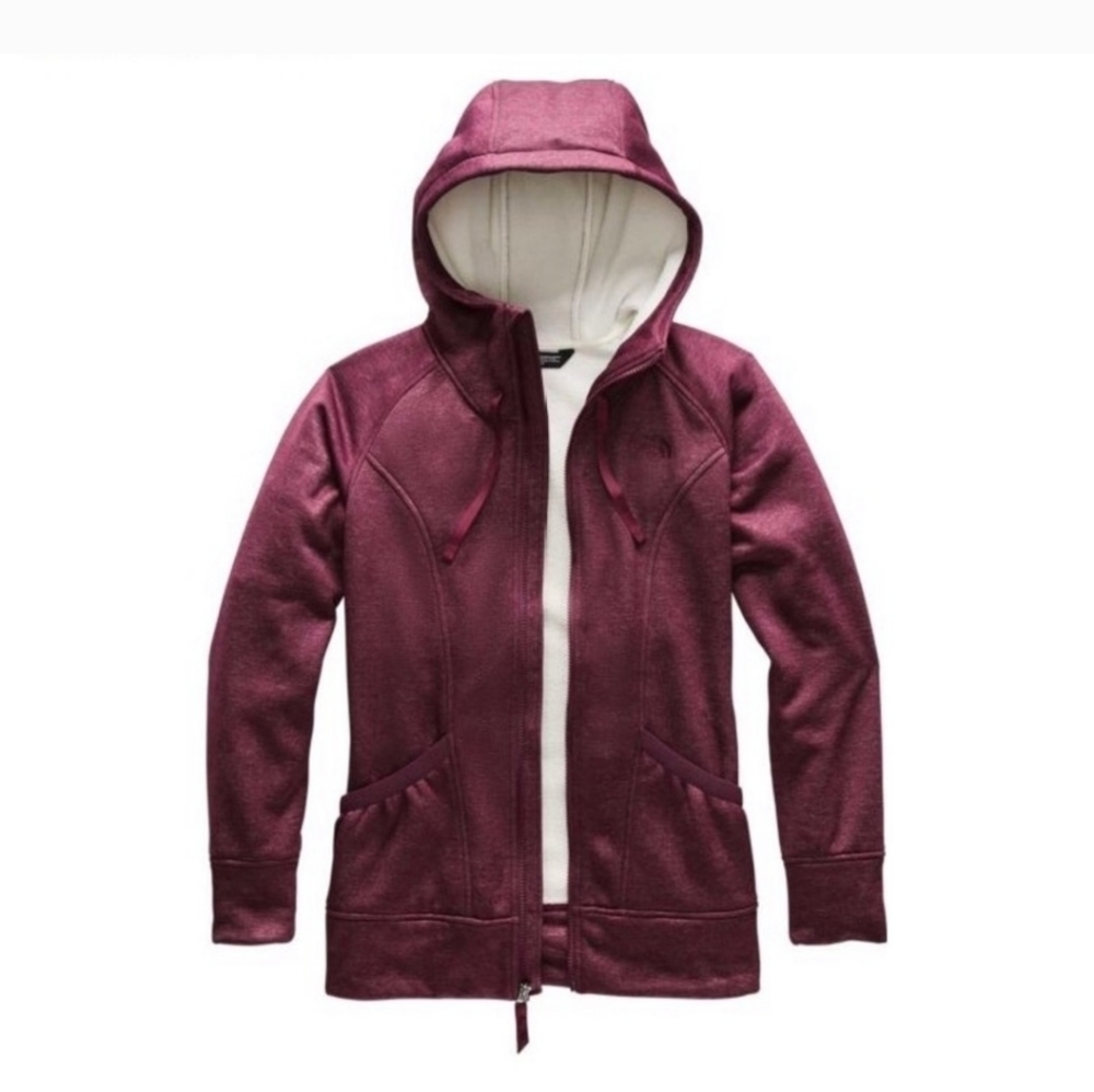 The North Face Mattea‎ Parka Heather Fleece Full Zip Hooded Jacket